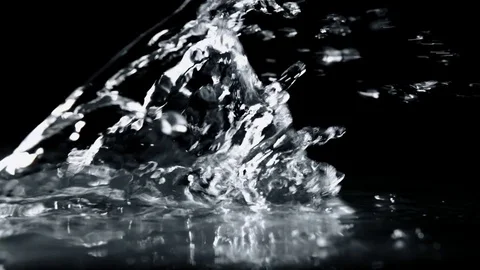 Water Splash in Slow Motion Stock Footage 73717440