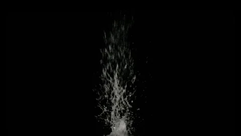 Water Splash Slow Motion Video with Black Background Loop HD Stock Footage 94912962