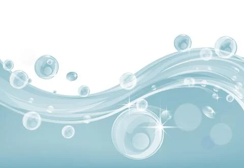 Water Splash Soap Border Frame Bubble Background Illustrazione stock
