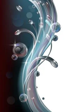 Water Splash Soap Border Frame Bubble Background Stock Illustration