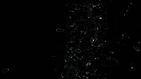 Water Splash - Sphere Impact With Alpha Stock Footage 98155249