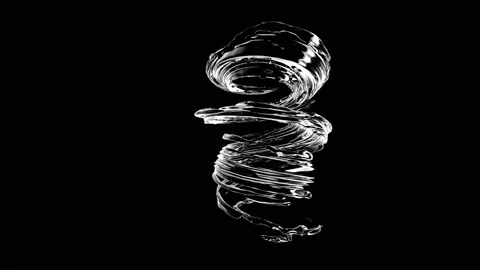 Water Splash Splashing Circle. Black Background. Alpha Matte. Stock Footage 116879934