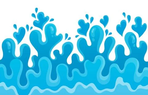 Water splash theme image - illustration. Stock Illustration