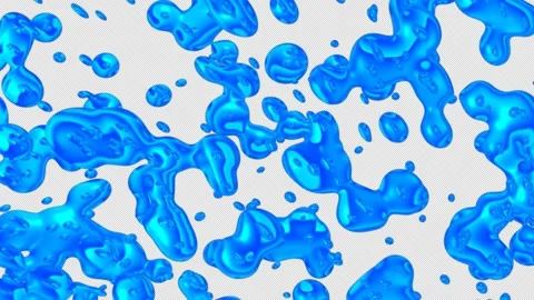 Water Splash Transition Overlay from Both Sides | Alpha Channel 4K Stock Footage 340736216