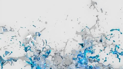Water Splash Transparent Alpha Channel Video stock 146276953