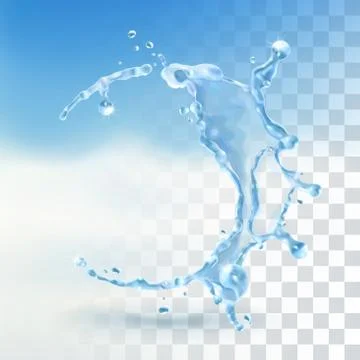 Water splash, vector element with transparency Stock Illustration
