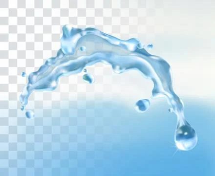 Water splash, vector element with transparency Stock Illustration