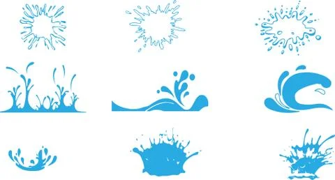 Water splash vector isolated on background Stock Illustration