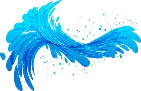 Water splash vector on white background Stock Illustration
