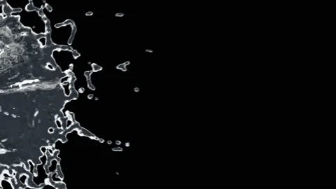 Water Splash Vertical Video Design on Black Background Stock Footage 150097868