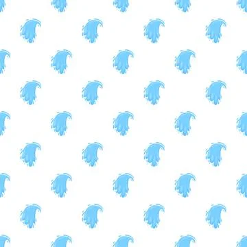Water splash waves repeated cartoon pattern background Ilustración de archivo