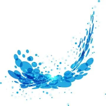 Water splash on white background Stock Illustration