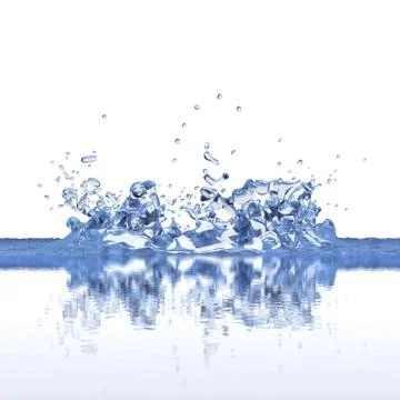 Water splash on white background Stock Illustration