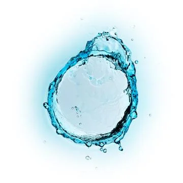 Water Splash white background Stock Photos