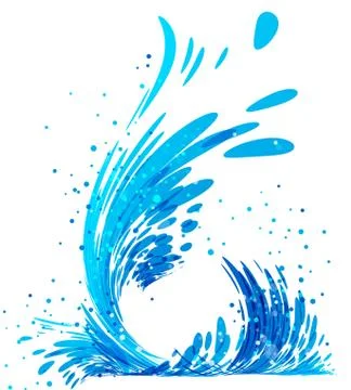 Water splash on white Stock Illustration