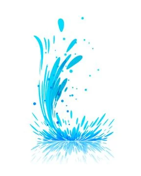 Water splash on white Stock Illustration