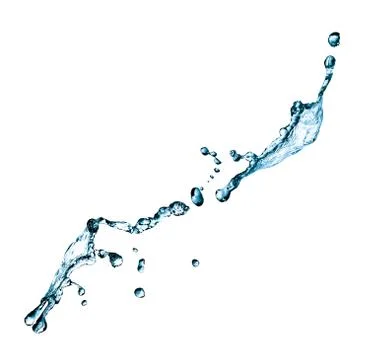 Water Splash On White Foto stock