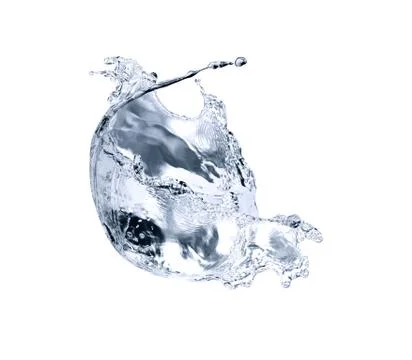 Water Splash On White Foto stock