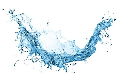 Water splash on white Stock Photos
