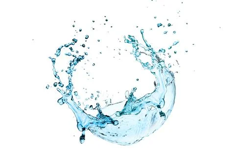 Water splash on white Foto stock