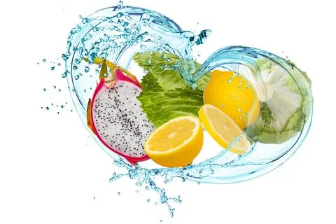 Water splash on white Stock Photos