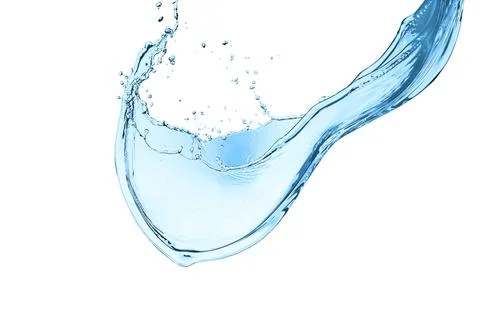 Water splash on white Foto stock