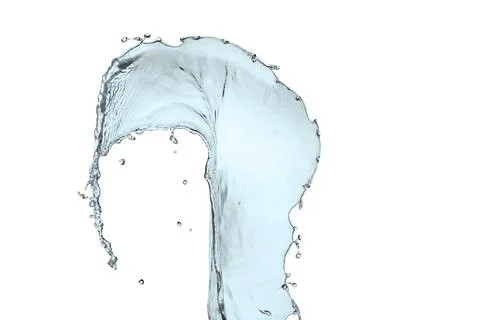 Water splash on white Foto stock