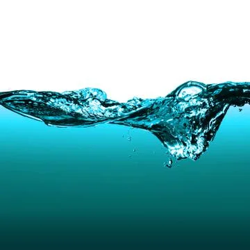 Water splash without bubbles of air Stock Photos
