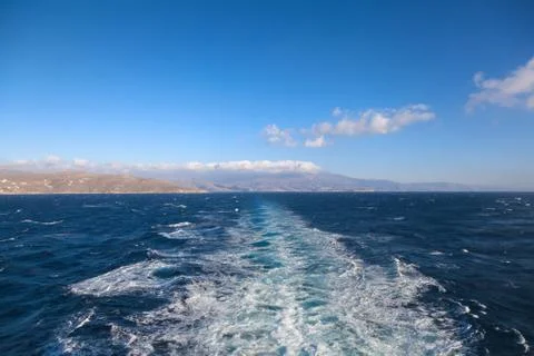 Water splashes after ferry Stock Photos