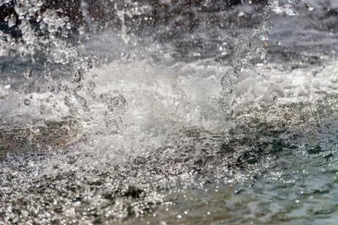 Water splashes closeup, background, abstraction, texture Stock Photos