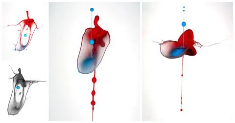 Water Splashes Collage Stock Illustration