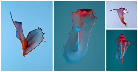 Water Splashes Collage Stock Illustration