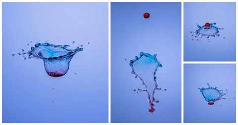 Water Splashes Collage Stock Illustration