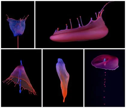 Water Splashes Collage Stock Illustration