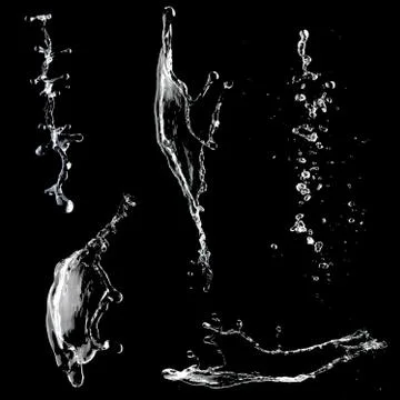 Water splashes collection Foto stock