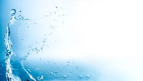 Water splashes with copy space Stock Photos