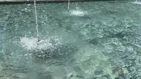 Water splashes of a fountain Stock Footage 314721998