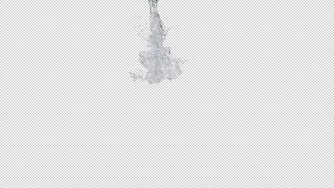 Water splashes in front of the transparent background Stock Footage 236334469