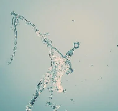 Water splashes on isolated background Stock Photos