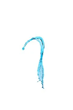 Water splashes isolated on white Stock Photos