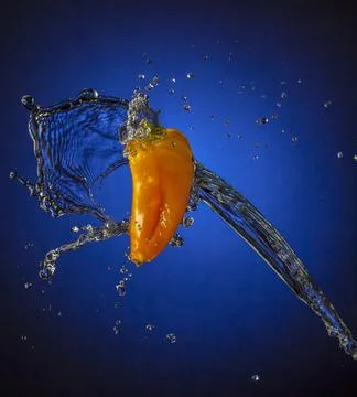 Water Splashes on Mini Bell Stock Photos