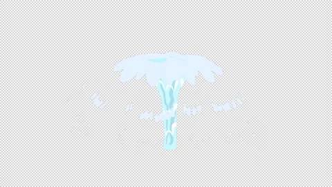 Water splashes  motion graphics.  Fountain animation alpha channel Stock Footage 146832691