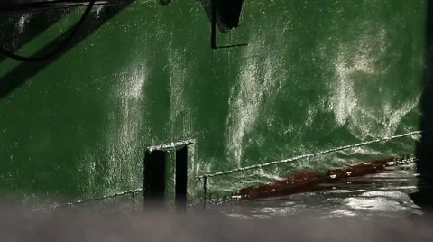 Water splashes on the pier Stock Footage 5165338