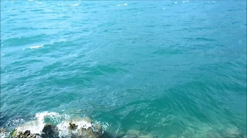 Water splashes on the rocks. Stock Footage 82902788