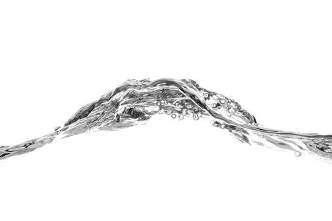 Water splashes into shape Sponge, isolated on a white background Stock Photos