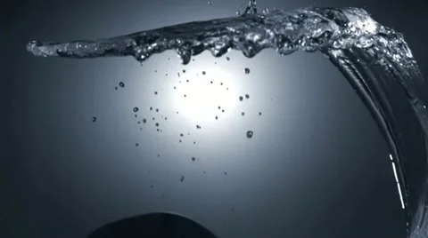 Water splashes up in slow motion.  Stock Footage 11611788