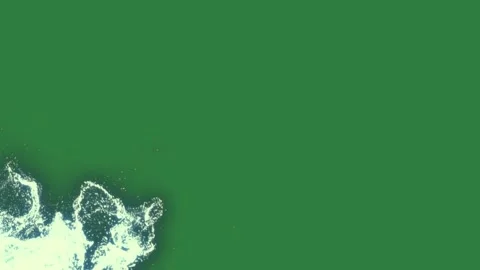 Water splashing on it an image of isolated on green screen background Video stock 336855649