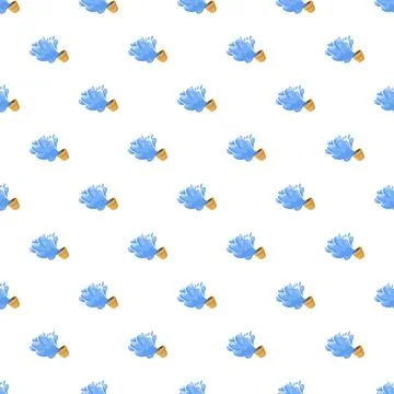 Water splashing from pot seamless pattern background Stock Illustration