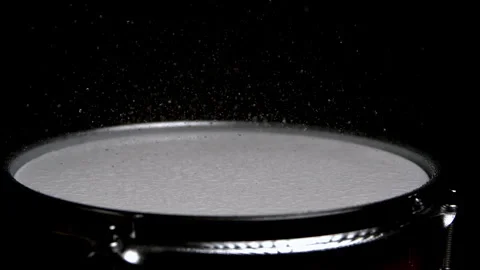Water Splattering on Drum After Getting Hit with Drumstick Видео 270404265