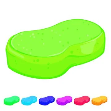 Water sponge kitchen cartoon vector graphic Stock Illustration